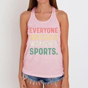 Retro Everyone Watches Womens Sports Women's Knotted Racerback Tank