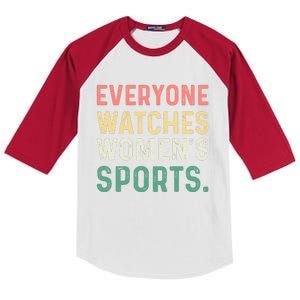 Retro Everyone Watches Womens Sports Kids Colorblock Raglan Jersey