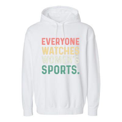 Retro Everyone Watches Womens Sports Garment-Dyed Fleece Hoodie