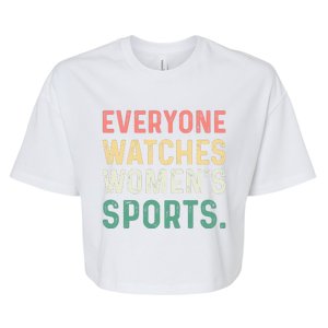 Retro Everyone Watches Womens Sports Bella+Canvas Jersey Crop Tee