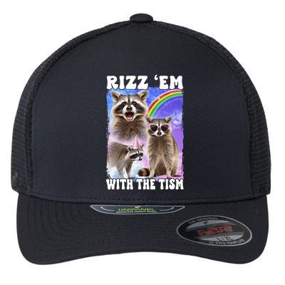 Rizz Em With The Tism Rizzler Ohio Rizz Flexfit Unipanel Trucker Cap