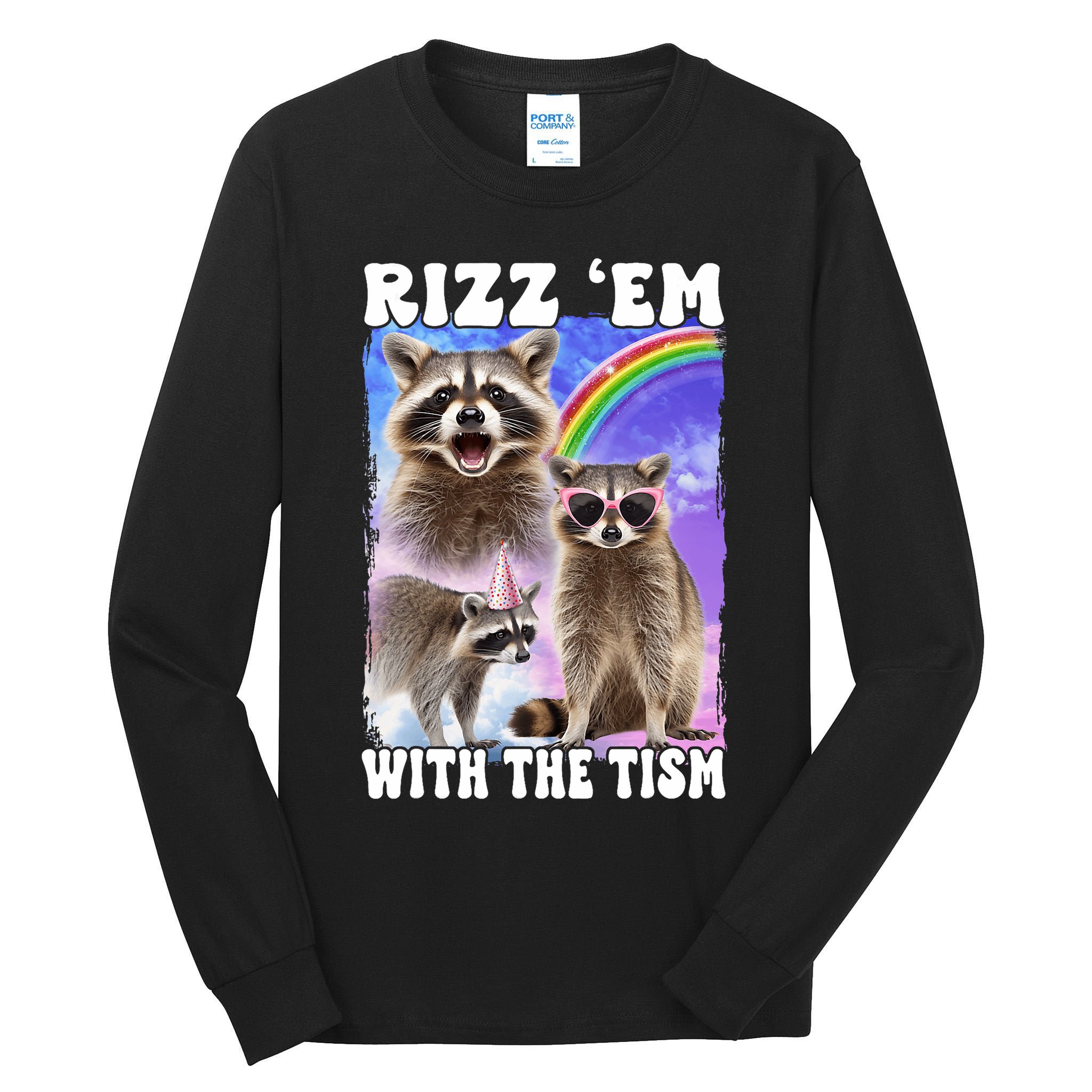 Rizz Em With The Tism Rizzler Ohio Rizz Tall Long Sleeve T-Shirt