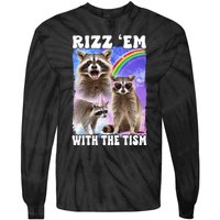 Rizz Em With The Tism Rizzler Ohio Rizz Tie-Dye Long Sleeve Shirt