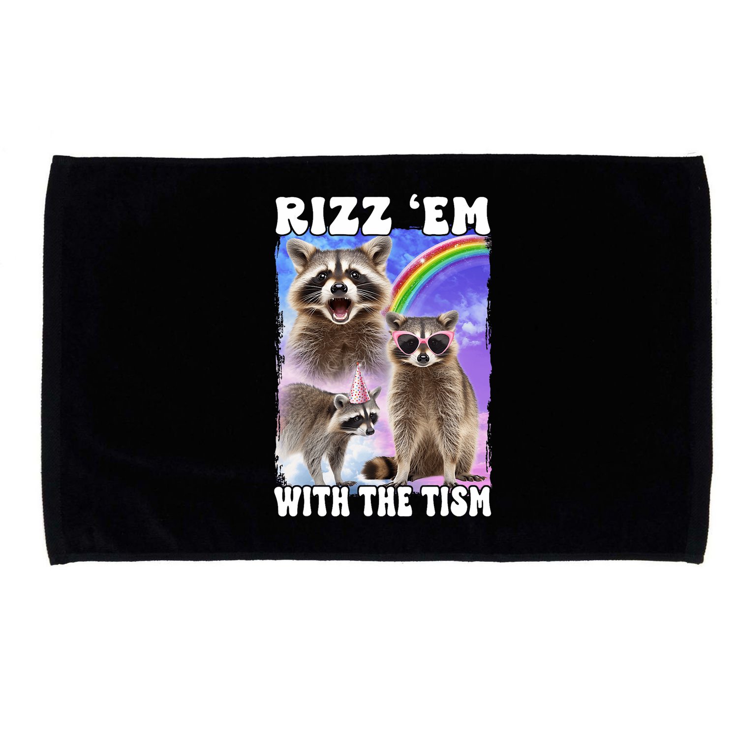Rizz Em With The Tism Rizzler Ohio Rizz Microfiber Hand Towel