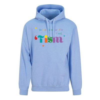 Rizz Em With The Tism Funny Autism Awareness Autistic Quote Cool Gift Unisex Surf Hoodie