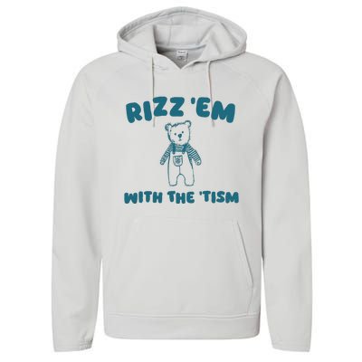 Rizz Em With The Tism Performance Fleece Hoodie