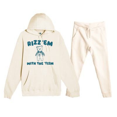 Rizz Em With The Tism Premium Hooded Sweatsuit Set