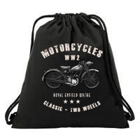 Royal Enfield Wdre Classic Motorcycle Ww2 Drawstring Bag