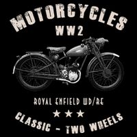 Royal Enfield Wdre Classic Motorcycle Ww2 16 in Basic Backpack