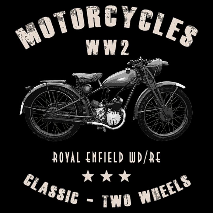 Royal Enfield Wdre Classic Motorcycle Ww2 16 in Basic Backpack