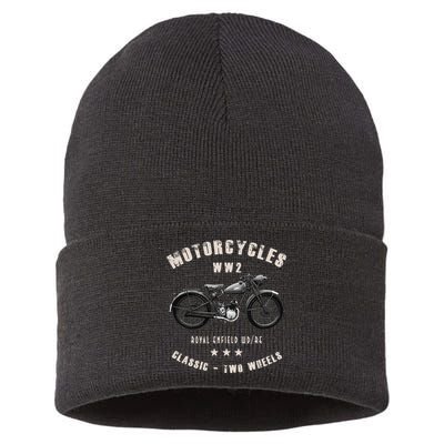 Royal Enfield Wdre Classic Motorcycle Ww2 Sustainable Knit Beanie