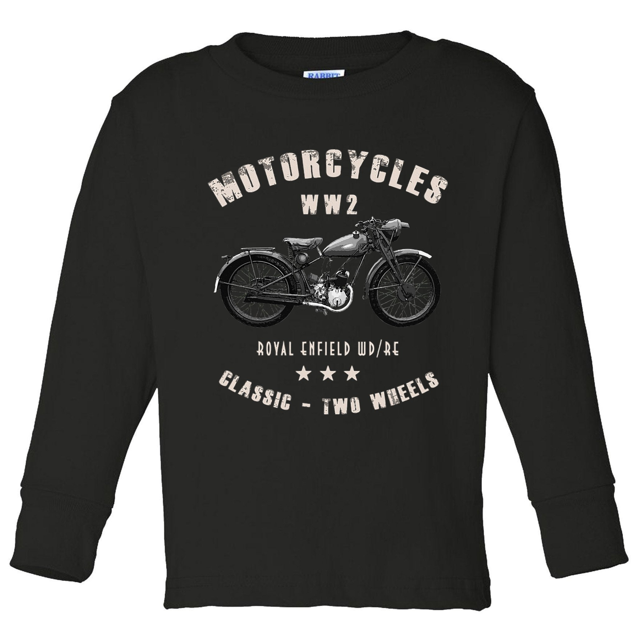 Royal Enfield Wdre Classic Motorcycle Ww2 Toddler Long Sleeve Shirt