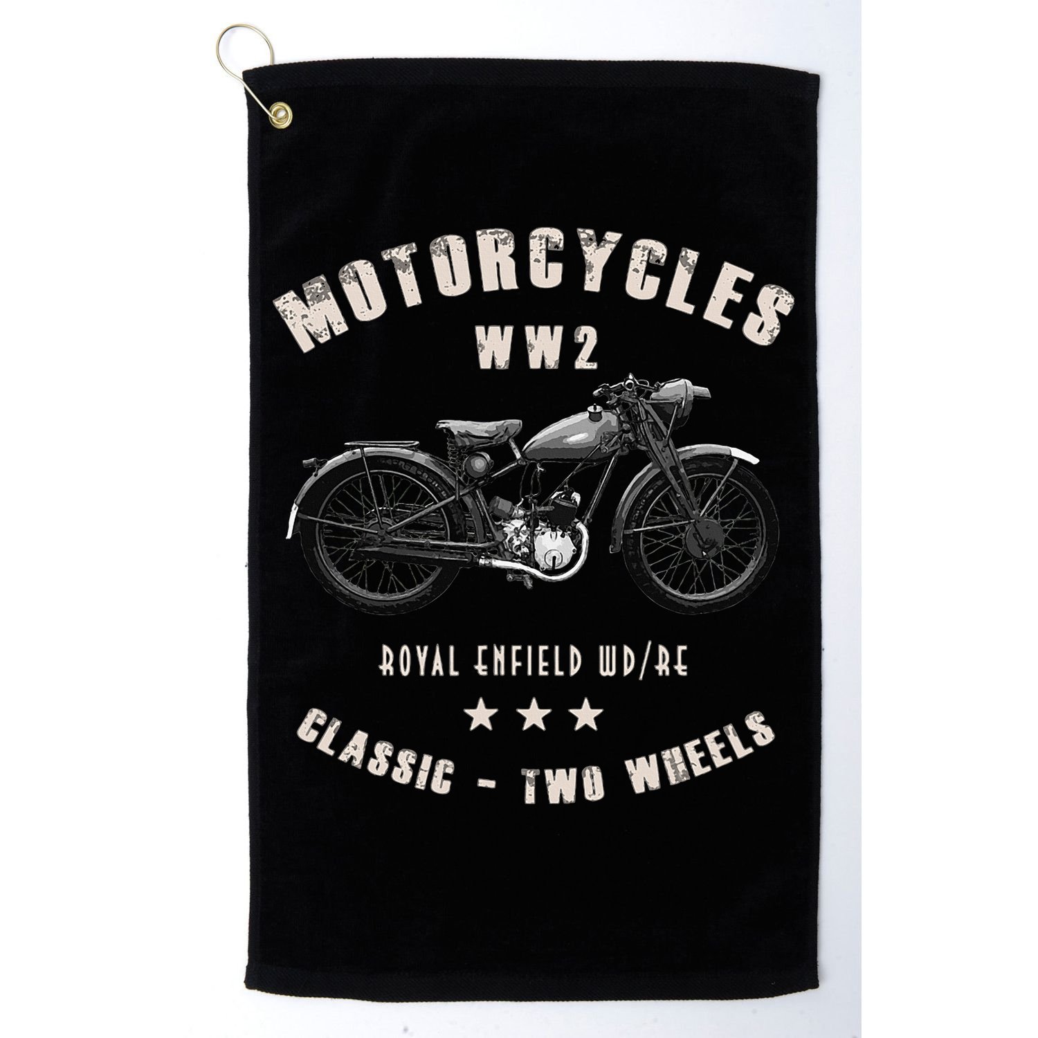 Royal Enfield Wdre Classic Motorcycle Ww2 Golf Towel