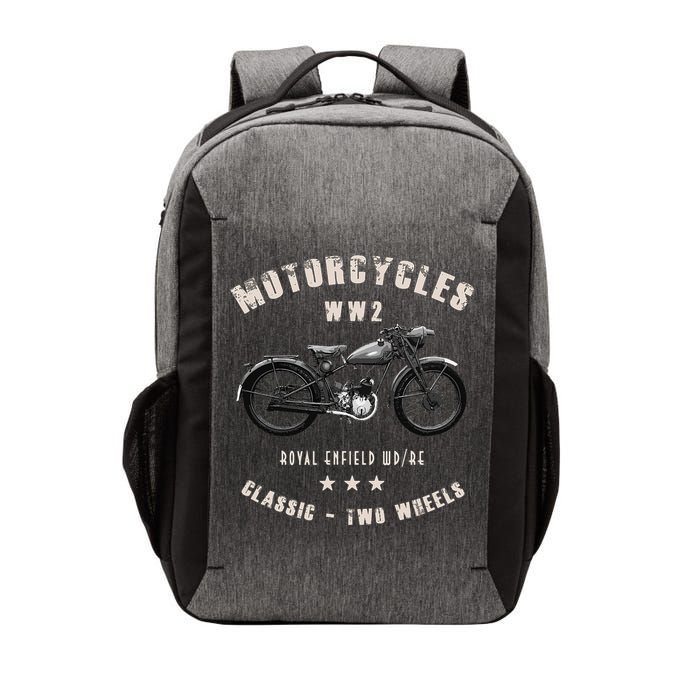 Royal Enfield Wdre Classic Motorcycle Ww2 Vector Backpack