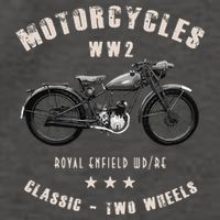 Royal Enfield Wdre Classic Motorcycle Ww2 Vector Backpack