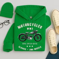 Royal Enfield Wdre Classic Motorcycle Ww2 Hoodie