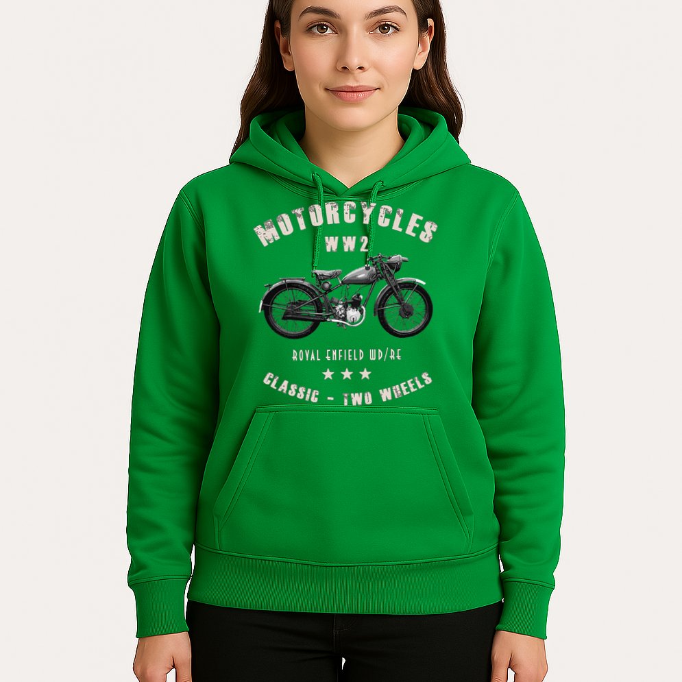 Royal Enfield Wdre Classic Motorcycle Ww2 Hoodie