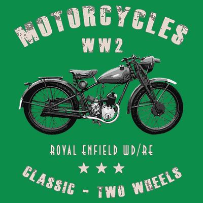 Royal Enfield Wdre Classic Motorcycle Ww2 T-Shirt