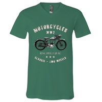 Royal Enfield Wdre Classic Motorcycle Ww2 V-Neck T-Shirt