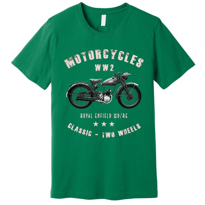 Royal Enfield Wdre Classic Motorcycle Ww2 Premium T-Shirt