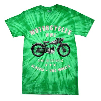 Royal Enfield Wdre Classic Motorcycle Ww2 Tie-Dye T-Shirt