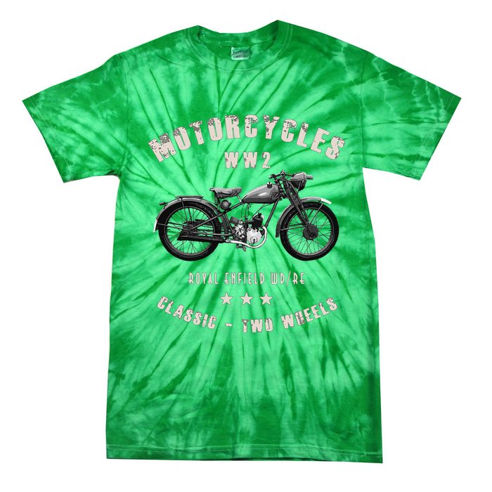 Royal Enfield Wdre Classic Motorcycle Ww2 Tie-Dye T-Shirt