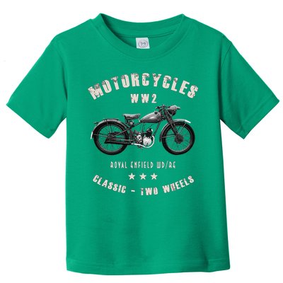 Royal Enfield Wdre Classic Motorcycle Ww2 Toddler T-Shirt