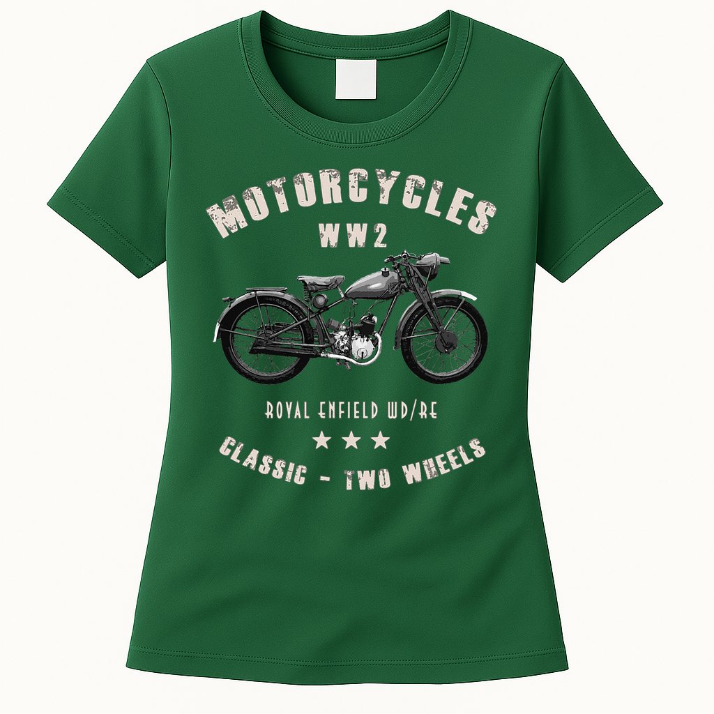 Royal Enfield Wdre Classic Motorcycle Ww2 Womens T-Shirt