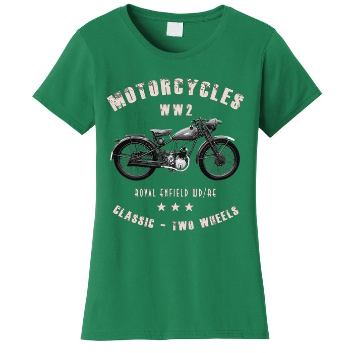 Royal Enfield Wdre Classic Motorcycle Ww2 Women's T-Shirt