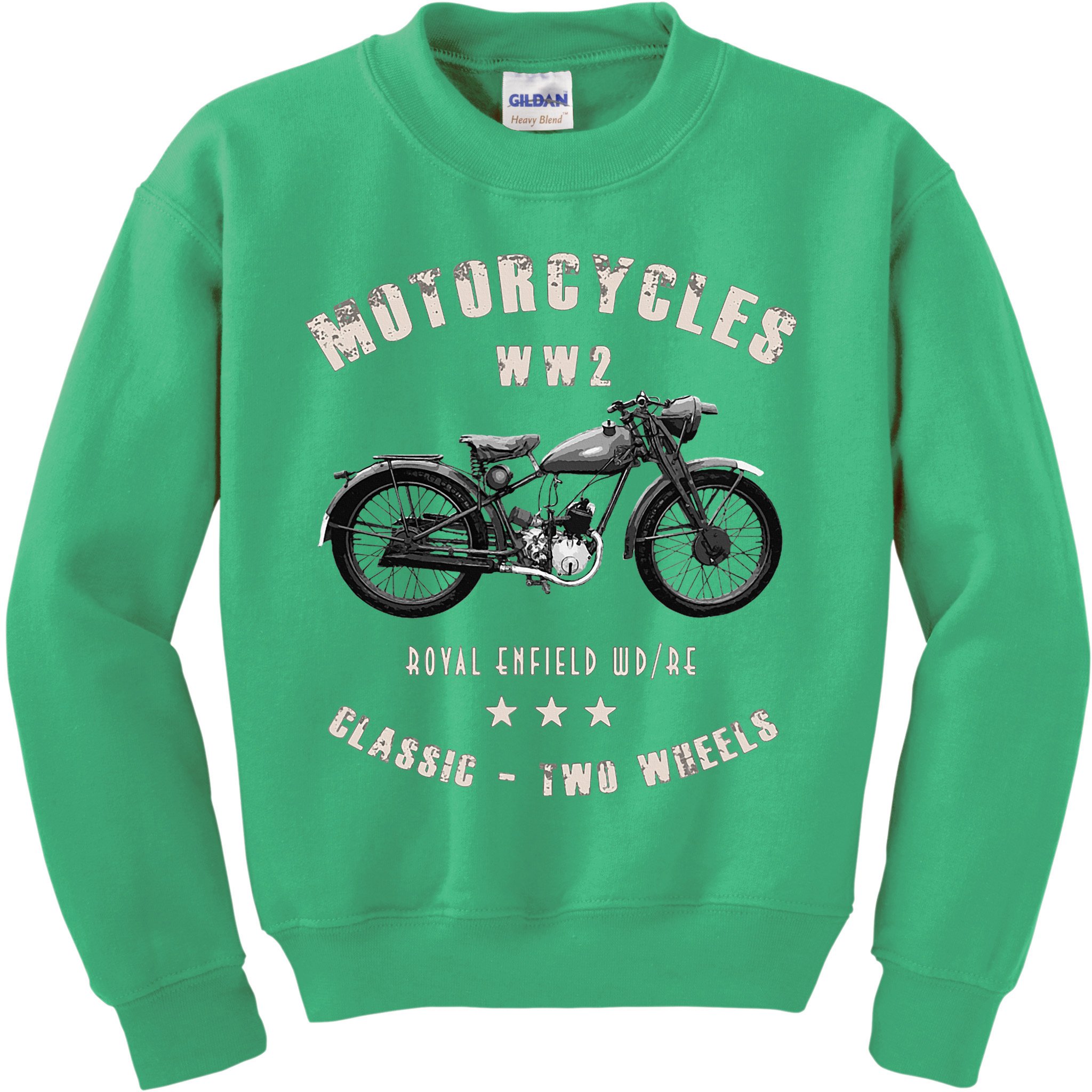 Royal Enfield Wdre Classic Motorcycle Ww2 Kids Sweatshirt