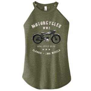 Royal Enfield Wdre Classic Motorcycle Ww2 Women's Perfect Tri Rocker Tank