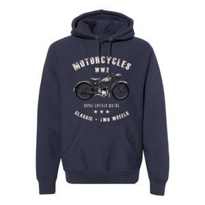 Royal Enfield Wdre Classic Motorcycle Ww2 Premium Hoodie