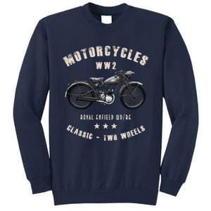 Royal Enfield Wdre Classic Motorcycle Ww2 Tall Sweatshirt