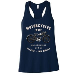 Royal Enfield Wdre Classic Motorcycle Ww2 Women's Racerback Tank