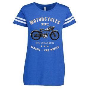 Royal Enfield Wdre Classic Motorcycle Ww2 Enza Ladies Jersey Football T-Shirt