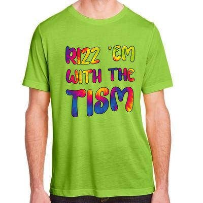 Rizz Em With The Tism Funny Autism Meme Autistic Cute Gift Adult ChromaSoft Performance T-Shirt