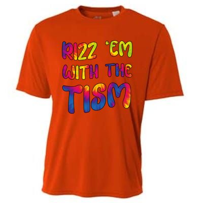 Rizz Em With The Tism Funny Autism Meme Autistic Cute Gift Cooling Performance Crew T-Shirt