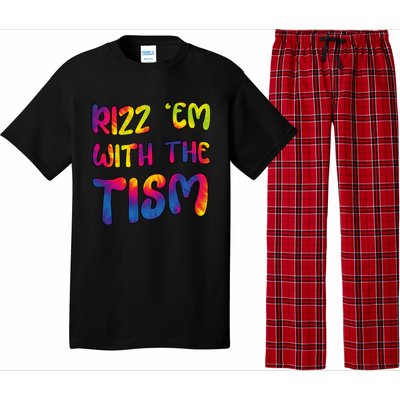 Rizz Em With The Tism Funny Autism Meme Autistic Cute Gift Pajama Set