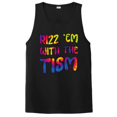 Rizz Em With The Tism Funny Autism Meme Autistic Cute Gift PosiCharge Competitor Tank