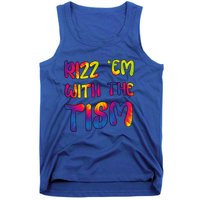 Rizz Em With The Tism Funny Autism Meme Autistic Cute Gift Tank Top