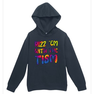 Rizz Em With The Tism Funny Autism Meme Autistic Cute Gift Urban Pullover Hoodie