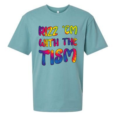 Rizz Em With The Tism Funny Autism Meme Autistic Cute Gift Sueded Cloud Jersey T-Shirt