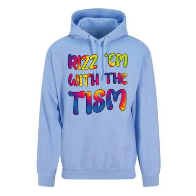 Rizz Em With The Tism Funny Autism Meme Autistic Cute Gift Unisex Surf Hoodie