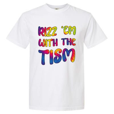 Rizz Em With The Tism Funny Autism Meme Autistic Cute Gift Garment-Dyed Heavyweight T-Shirt