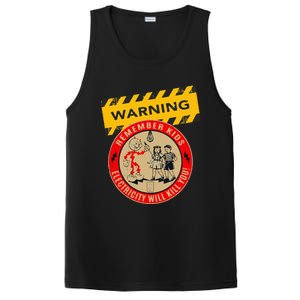 Remember Electricity Will Kill You Funny Electrician PosiCharge Competitor Tank