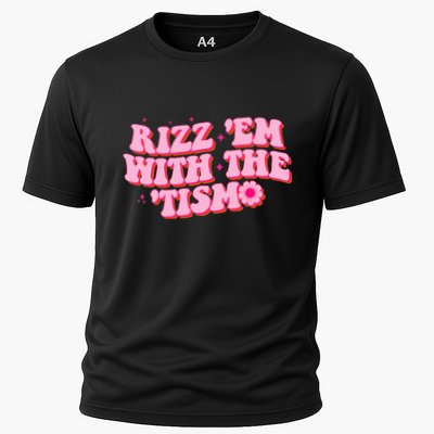 Rizz Em With The Tism Groovy Autism Awareness Neurodiversit Performance Shirt