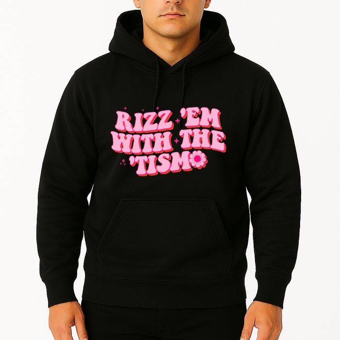 Rizz Em With The Tism Groovy Autism Awareness Neurodiversit Hoodie