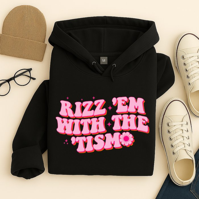 Rizz Em With The Tism Groovy Autism Awareness Neurodiversit Hoodie