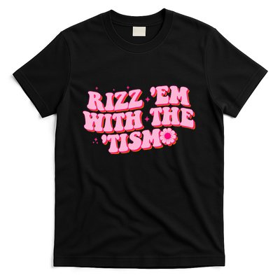 Rizz Em With The Tism Groovy Autism Awareness Neurodiversit T-Shirt