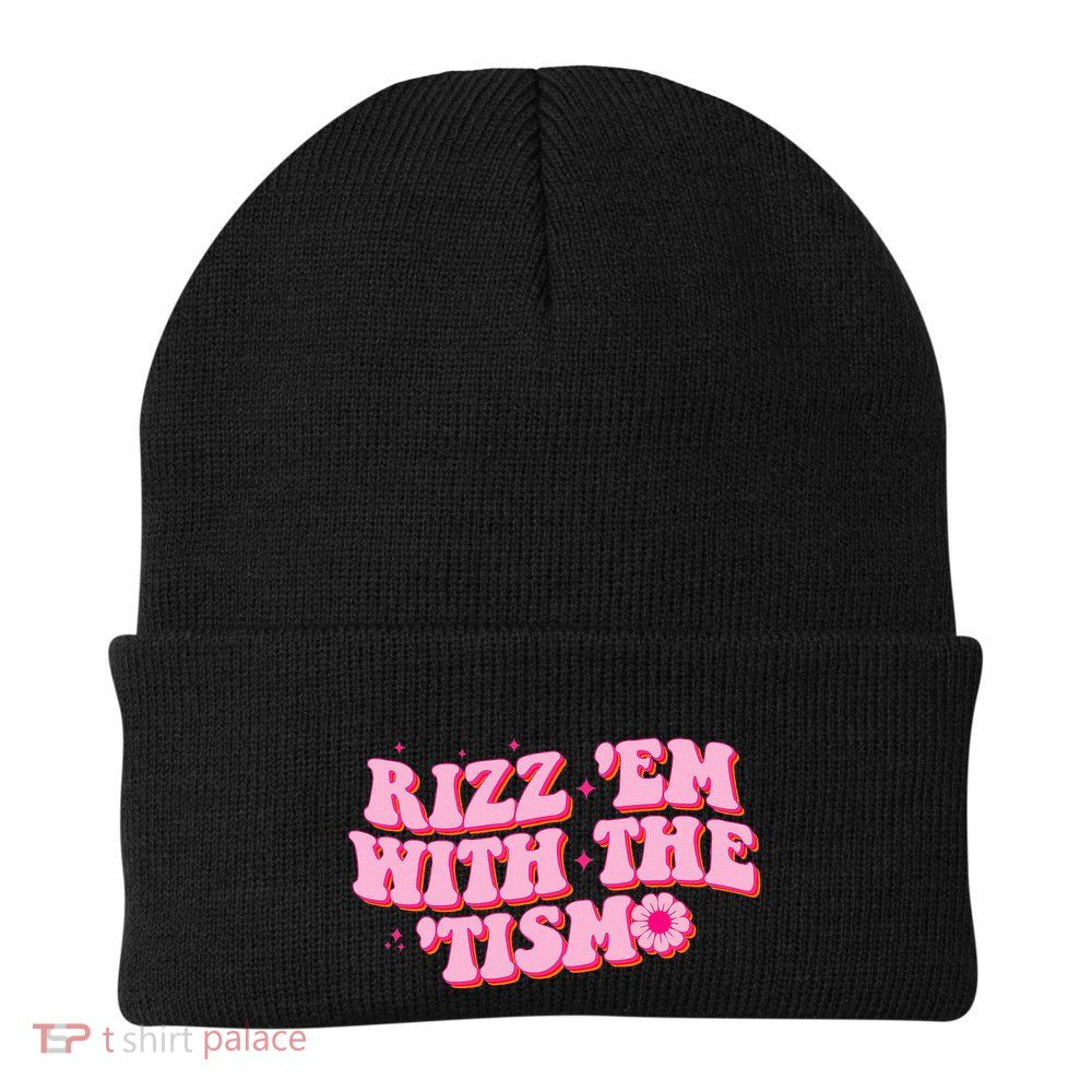Rizz Em With The Tism Groovy Autism Awareness Neurodiversit Beanie